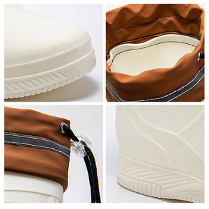 أحذية نسائية خفيفة الوزن مقاومة للماء ومضادة للانزلاق للبيع بالجملة أحذية شتوية من ويلنغتون أحذية صيد برباط من كلوريد البولي فينيل حذاء مطر - Product Image 6