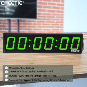 CHEETIE CP19 большой 6-значный большой прозрачный СВЕТОДИОДНЫЙ дисплей цифровые часы таймер с секундомером - Product Image 5