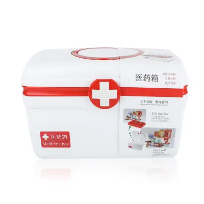 Boxi 1 adet aile ilaç kutusu organizatör çantası bebek ilk yardım çok katmanlı büyük kapasiteli ilaç kutusu plastik tıbbi saklama kutuları