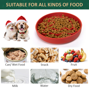 New Giáng Sinh Bộ Sưu Tập Dễ Thương Con Chó Silicone Chậm Trung Chuyển Sinh Thái Thân Thiện Với Môi Tulip Hoa Pet Lick Mat Chống-Trượt Dưới Pet Bát Ăn - Product Image 2