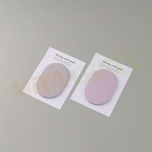 个性化柔软纯色大椭圆形纸记事垫粘贴纸纸板 - Product Image 3