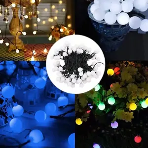 Boyid White Ball string Light 5M10M Impermeable Control remoto Luces de hadas Funciona con pilas 8 Modo Temporizador Led String - Product Image 4