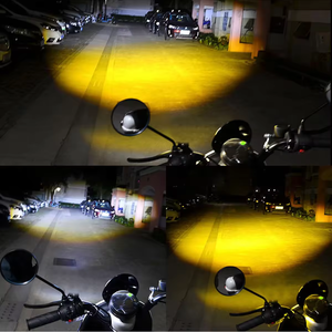 5 inç 4 led lens projektör motosiklet lamba spot çift renkli led sis farları motosiklet aydınlatma sistemi sis sürüş lambası - Product Image 5