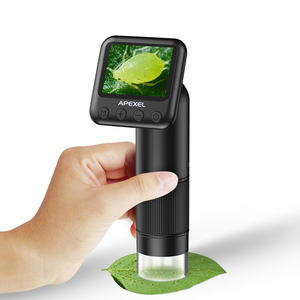 Molde privado LED Digital Handheld 400-800X Juego de microscopio LCD con diapositivas de tarjeta SD de 23g para detección de piel de observación biológica - Product Image 1
