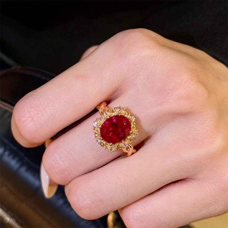 Bague diamant rouge K870