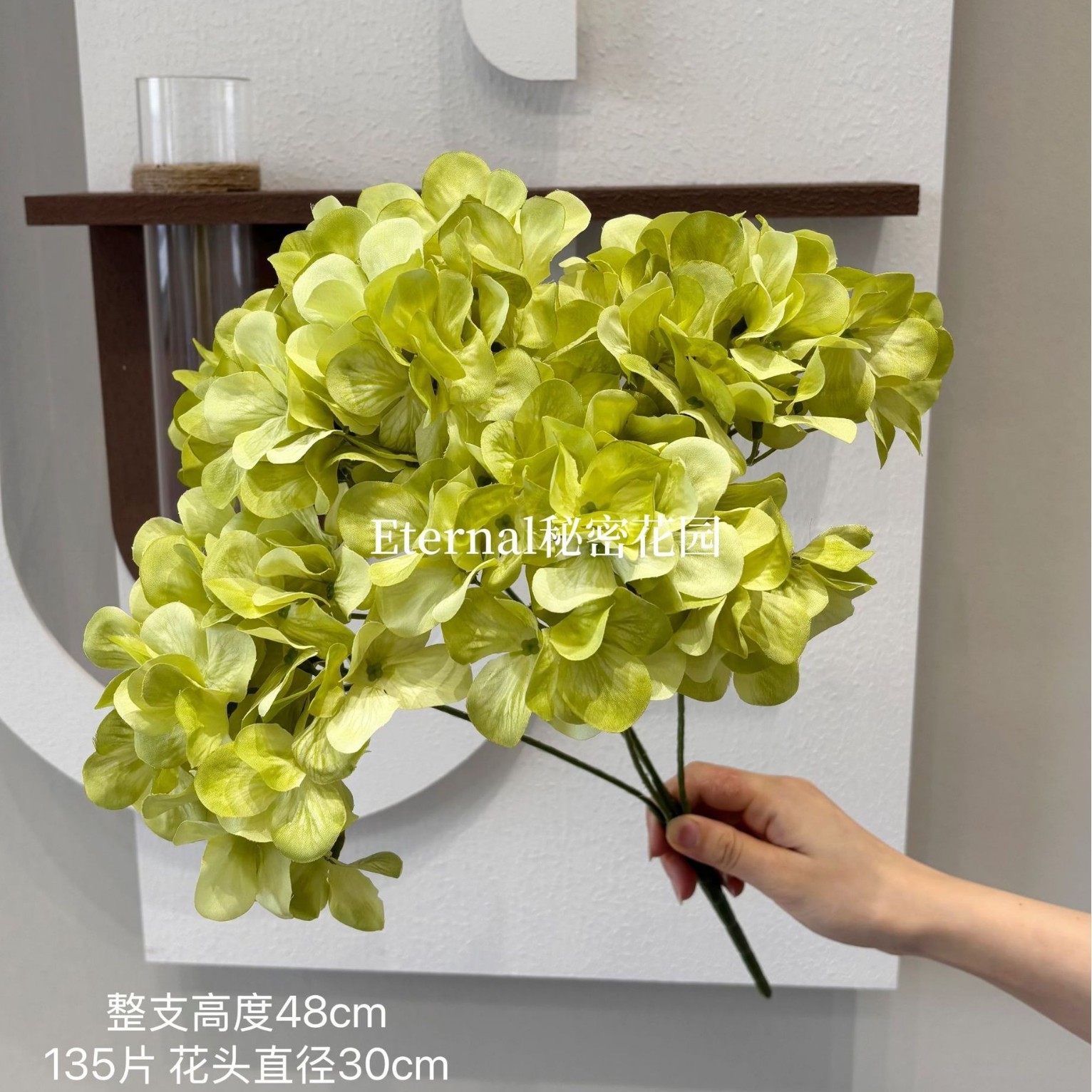 Nouveau style avec bouquet d'hortensias verts