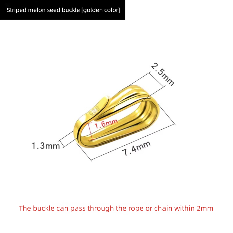 Striped melon seed buckle (yellow golden)