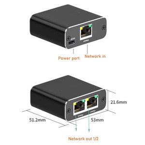Distribuidor de red Gigabit 1 split 2 red RJ45 conector 1 split 2 Gigabit 1 entrada 2 salida distribuidor de red