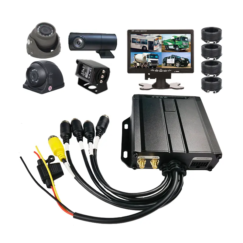 Full HD Truck Recorder Car Dvr Lte Camera Security Monitoring System 4 Channel H.265 Digital Video Recorder Cheap Mobile Car Dvr