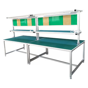 Endüstriyel alüminyum profil tezgah mekaniği çalışma masası raf ağır tezgah tablosu ile elektronik çalışma masası - Product Image 6