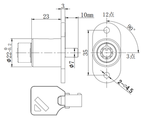 Tùy Chỉnh An Ninh Kẽm Tấm Hợp Kim Đẩy Nút Khóa Với Kết Hợp Kết Thúc Key Xi Lanh Cho Túi Hành Lý Xử Lý Mã Pin Truy Cập - Product Image 4
