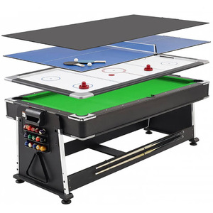 Wholesale Price Indoor MDF Rotating <strong>Multi</strong> <strong>Function</strong> <strong>Table</strong> Tennis <strong>Game</strong> Billiard 4 in 1 Pool <strong>Table</strong> 7ft - Product Image 2