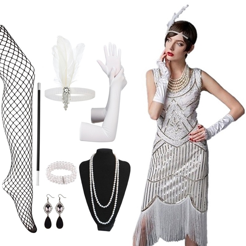 Abito bianco+set sette pezzi