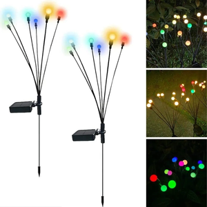 Solar Starburst Swaying Light Wind Blows Garden Light Outdoor Decorative Firefly Firework <strong>Lamp</strong> for <strong>Yard</strong> Patio Pathway Decoration - Product Image 6