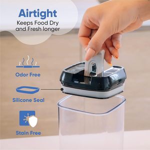 Contenedores de almacenamiento de diseño moderno personalizados, caja de almacenamiento de alimentos secos apilable hermética, contenedores, tapa de plástico rectangular para almacenamiento de cocina - Product Image 5