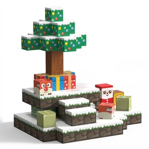 Món quà giáng sinh xuyên biên giới khối xây dựng từ tính của tôi bốn Thế Giới MC trò chơi ngoại vi trẻ em Đồ chơi 40 mảnh ABS nhựa - Product Image 5