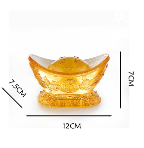 Liuli el yapımı kristal para süs Yuanbao Xiangyun sikke Feng Shui servet cazibe için diğer kristal el sanatları - Product Image 2