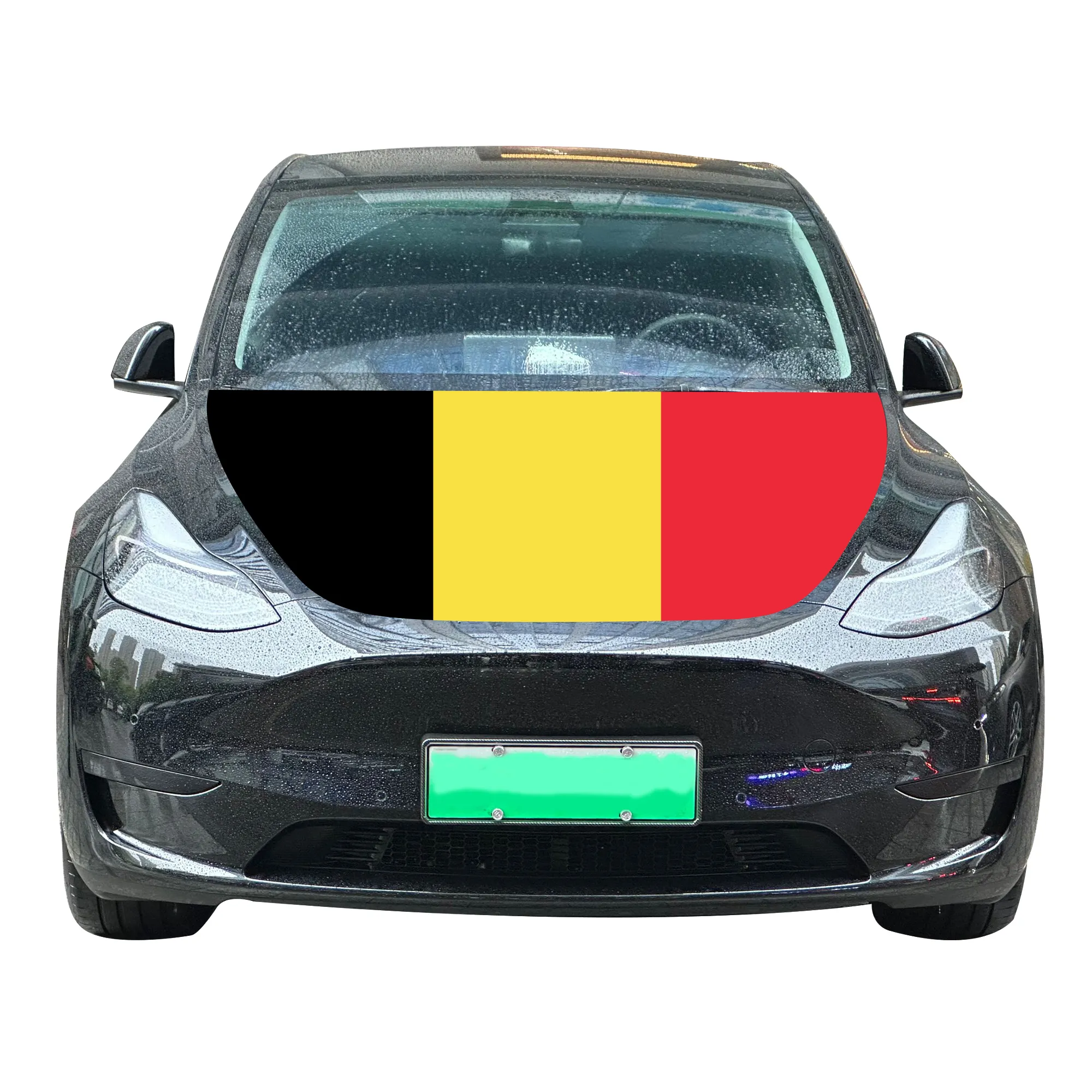 Großhandel 120 x 150 cm Belgien Auto-Haubenbezüge Flagge erschwinglich verschleißfeste und langlebige Auto-Motor-Haubenbezug
