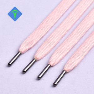 13mm Poly Flat Polyester <strong>Cord</strong> W/<strong>3</strong>/4''rounded with Metal Aglets. - Product Image 1