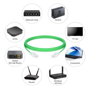 Ultra ince kedi 6 ethernet ara kablosu çıplak bakır 26awg utp cat6 1m 3m 5m iletişim kablosu yama kablosu