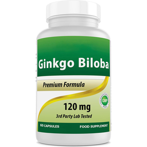 Capsule Ginkgo Biloba Halal GMP-forza Extra supporta la funzione cerebrale e il supporto della memoria, 60 Capsule vegetariane - Product Image 1