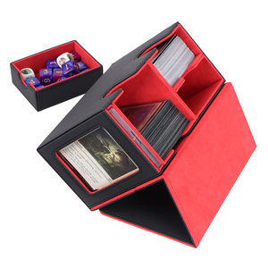กล่องใส่ของแบบพับได้สำหรับกล่องสำรับเกมกระดาน100ทำจากวัสดุ PU - Product Image 3