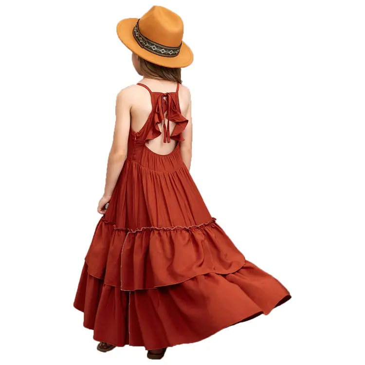 हिप्पो किड्स ड्रेस डिज़ाइन किशोर लड़कियों के लिए फ्लावर गर्ल स्ट्रैपी ड्रेस