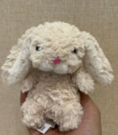 Lapin doux beige 13cm