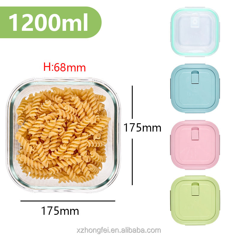 Transparent square 1200ml