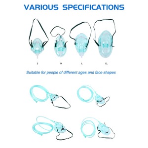Nhà máy giá rẻ dòng chảy cao đơn giản PVC Silicone y tế dùng một lần mặt nạ Oxy với ống - Product Image 5