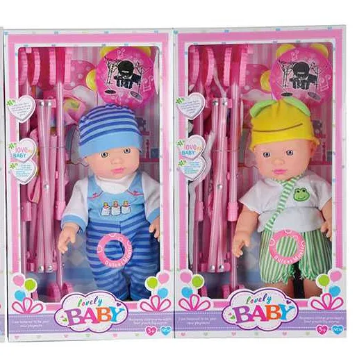Muñeca realista de goma de Vinilo Suave de 12 pulgadas para niñas, bebé Reborn, juegos de juegos, juguetes con cochecito