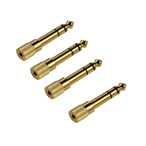 Audio Jack Connectors Custom Gold 1/4&quot; <strong>6.5</strong> / 6.35Mm to 3.5Mm Plug Stereo Audio Headphone <strong>Screw</strong> Audio Electronics Parts - Product Image 2