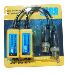 Transmisor de par trenzado de monitoreo HD de 8MP, cable adaptador de video BNC analógico coaxial de prensa pasiva - Product Image 1