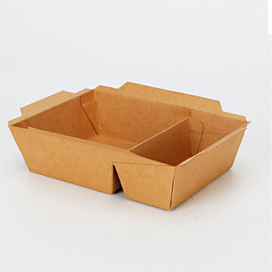 可回收食品级防油牛皮纸托盘外卖容器矩形食品保温托盘 - Product Image 3