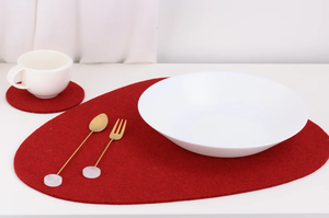 桌面保护定制毡垫隔热圆毡餐垫和杯垫 - Product Image 5