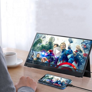 Pantalla de ángulo de visión 15,6 IPS de 178 pulgadas, Monitor portátil para videojuegos, con entrada tipo C