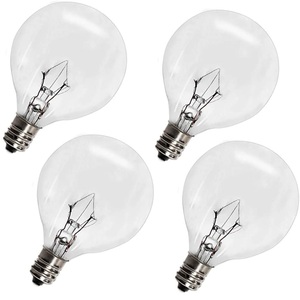 25 Watt Replacement Bulbs G16.5 Small Globe E12 Candelabra Base Clear Glass Incandescent Light Bulbs G50 for Candle Wax Warmer - Product Image 1