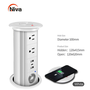 Adaptador de enchufe de extensión de enchufe de elevación multifunción con USB de enchufe emergente - Product Image 6