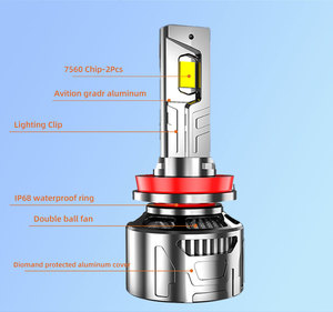 DGLS AI38 Intelligent <strong>LED</strong> Headlight Color Adjustable 3000K-<strong>10000K</strong> and Power Adjustable 2W-80W HB4 HB3 160W <strong>LED</strong> Headlight - Product Image 5