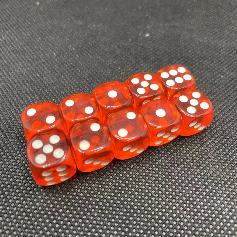 10 12mm round transparent deep orange