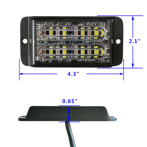 26 flaş desenleri ile yüksek kalite fabrika kaynağı yüksek güç çift renk led strobe grille işıklar yüzey montaj mangal lambası - Product Image 4