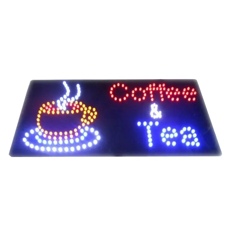 Placa de acrílico piscante led, placa para exibição de sinal led interno, de pendurar, cartas, exibição de sinal, loja de café, sinal aberto