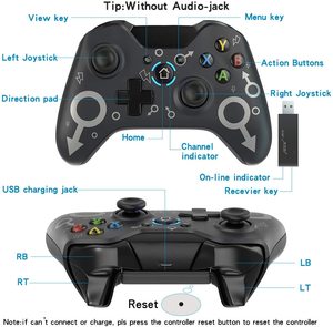 เกม Xbox One ไร้สายมีการสั่นสะเทือนสองระดับในตัว,เกมแพดจอยสติ๊ก Xbox One S X สำหรับคอมพิวเตอร์ Microsoft - Product Image 3