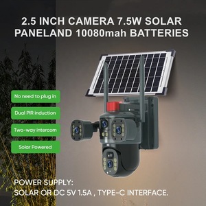 HD 4G kart kamera güvenlik 12MP 4 lensler 3 ekranlar 12MP 6K güvenlik ağ kamerası 360 PTZ IP CCTV kablosuz WIFI güneş - Product Image 5