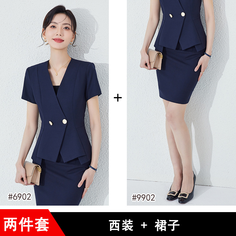 Dark blue suit dress