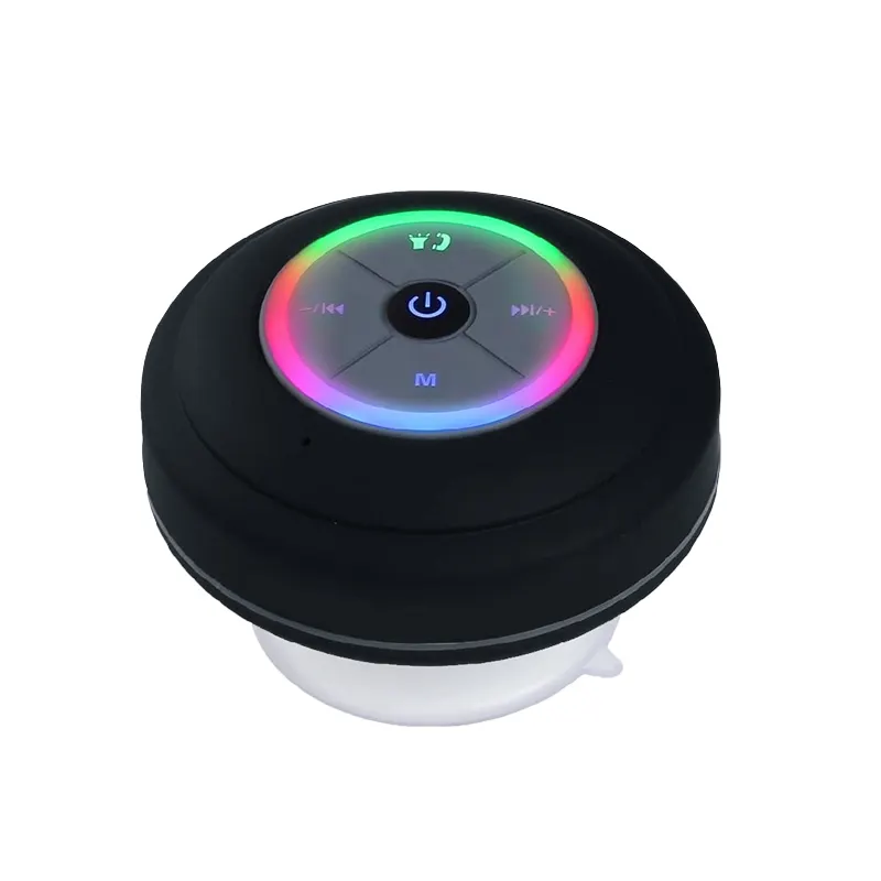 미니 휴대용 무선 스피커 LED 다채로운 BT 스피커 IPX4 방수 방진 욕실 스피커