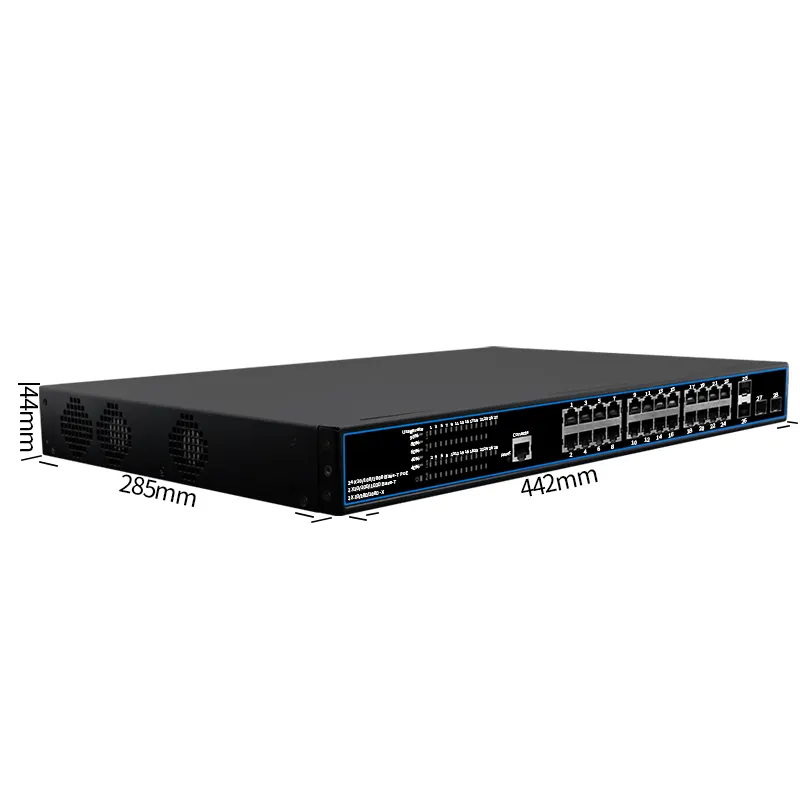 L2/L3 konsol portu yönetilen ağ anahtarları Gigabit 28 port Poe Gigabit Ethernet 4 10G Sfp Sfp portları endüstriyel anahtarı