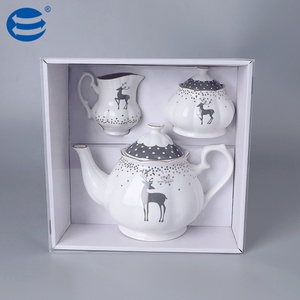 精品餐具陶瓷瓷制咖啡茶杯套装骨瓷茶壶5 pcs茶杯套装瓷制茶杯套装