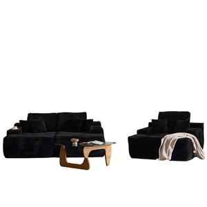 Eğlenceli yuva Modern Minimalist beyaz kadife kumaş Recliner kesit koltuk takımı ışık lüks tüy salonu büyük Mac tarzı - Product Image 2