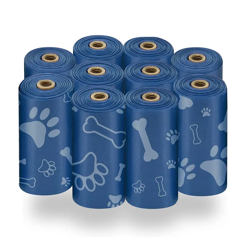 OEM ODM कस्टम मुद्रित पालतू कुत्ते आउटडोर Leakproof कुत्तों के लिए Biodegradable कचरा बैग कुत्ता गोली चलाने की आवाज़ बैग